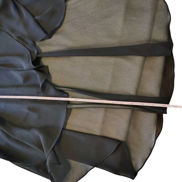 Womens Black Beaded Evening Dress Size 10 Asymmetrical Hem Romantic Fairy Whimsi - Picture 8 of 11